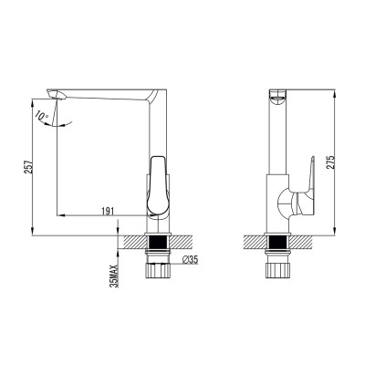 Смеситель Corso GARDA BC-4B221W (9605103) (BC-4B221W) Винница - изображение 5