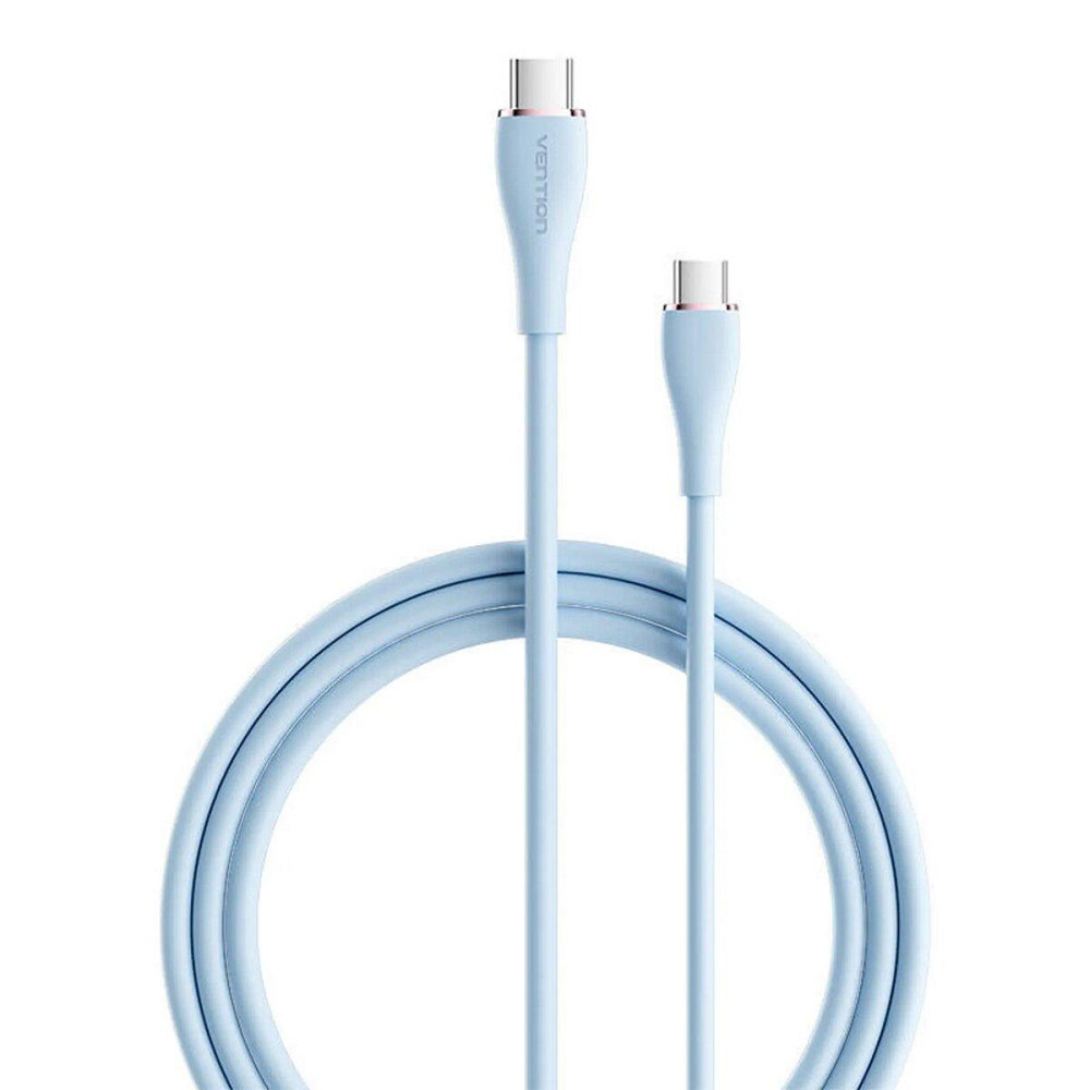 Кабель Vention USB 2.0 C "тато" - C "тато" 5A Cable 1.5M Light Blue Silicone Type TAWSG Одеса - фото 8