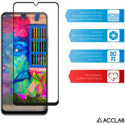 Стекло защитное ACCLAB Full Glue Realme C53 Black (1283126577802) Винница - изображение 5