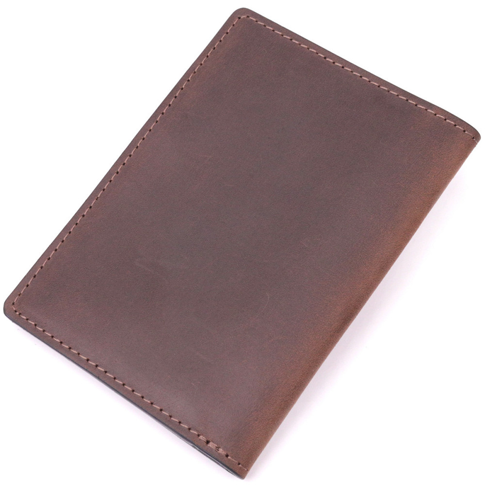 Добротная обложка на военный билет из винтажной кожи Коричневая (GRANDE PELLE) Киев - изображение 6