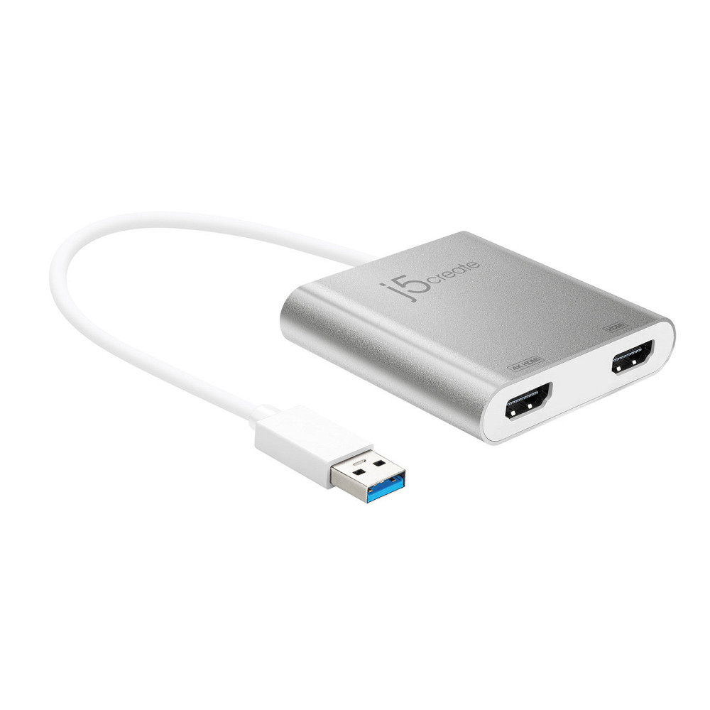 Адаптер J5create USB-A — 2 HDMI (M/F), Silver (JUA365-N) ( 19949 ) Харьков - изображение 2