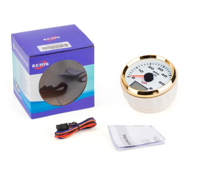 Тахометр с моточасами для лодок катеров яхт Ecms Диаметр 85Мм Киев - изображение 2