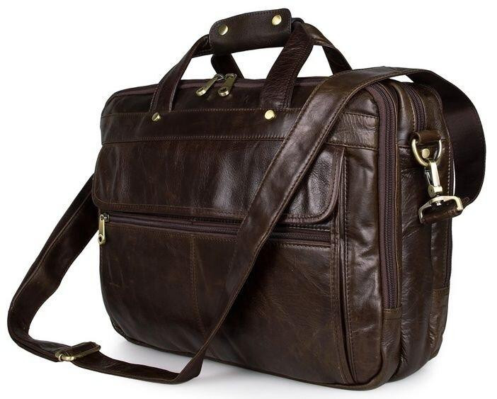 Сумка мужская для ноутбука с диагональю 15.6 дюйма Коричневая (Vintage) Киев - изображение 15