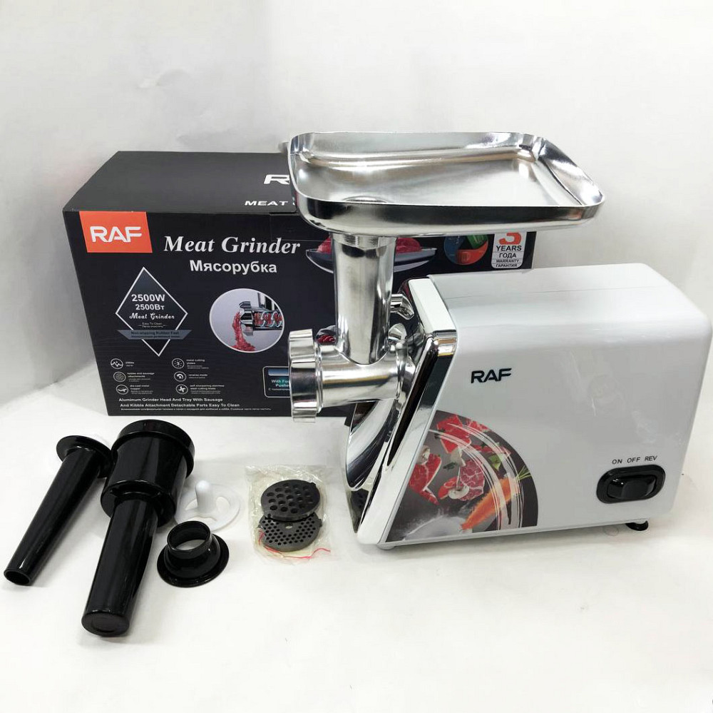 Электромясорубка с насадками для овощей RAF R.3368, Электрическая мясорубка для изготовления фарша CA-37 Львов - изображение 9
