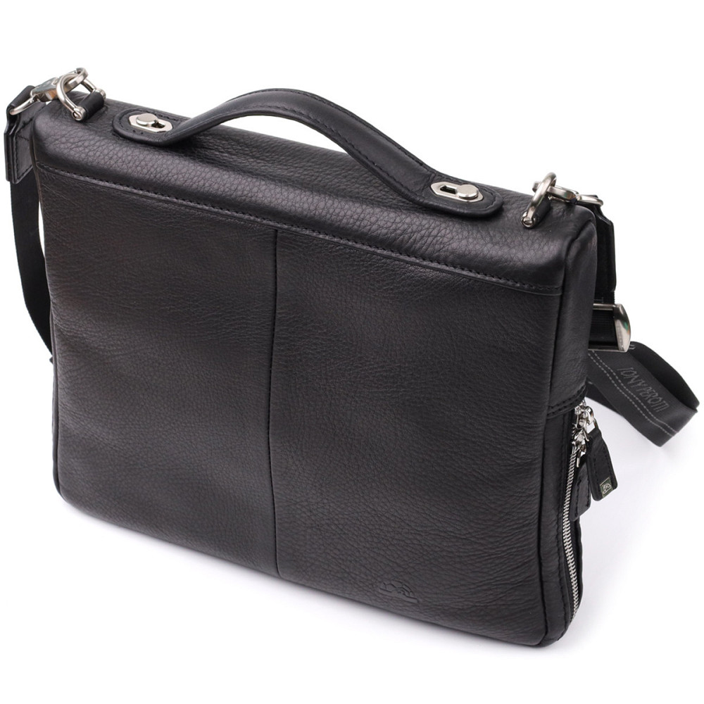 Цікава чоловіча сумка для планшета з м'якої натуральної шкіри Tony Perotti 20846_1 (9594-28 nero) Чорний Київ - фото 2