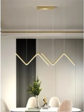 Светодиодная люстра Австрия PJ820 (90х11см) Золотистая Киев