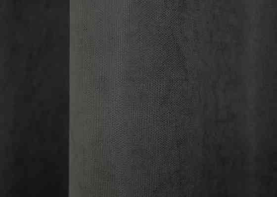 Комплект коротких штор VR-Textil Микровелюр Petek № 1495ш Темно-серый 140х170 см 2 шт (35-0209) Киев