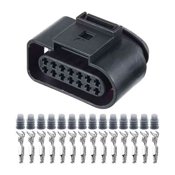 Роз'єм конектор 14-кон., 6X0973717, VAG Германия, Франция, Германия універс., Моторний Audi, Bugatti, Porsche, Seat, Skoda, VW Київ