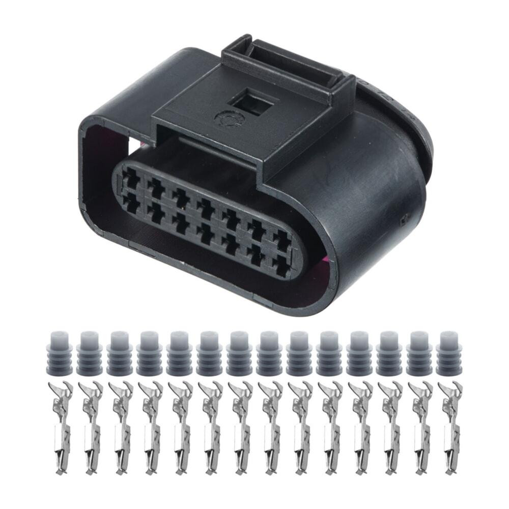 Роз'єм конектор 14-кон., 6X0973717, VAG Германия, Франция, Германия універс., Моторний Audi, Bugatti, Porsche, Seat, Skoda, VW Київ - фото 1