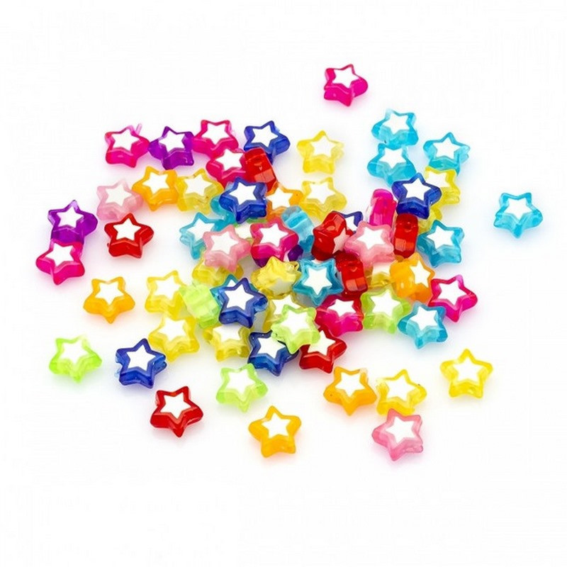 Декоративні намистинки для творчості Зірки Dom Busin УТ100023889 в упаковці 120 шт Вінниця - фото 1