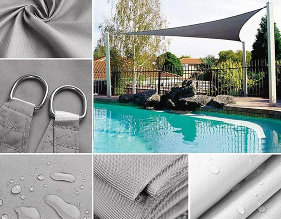 Тент навес затеняющий треугольный 3х3х3м Оксфорд (Серый) Винница