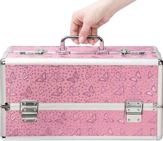 Великий кейс для зберігання секс-іграшок BMS Factory Large Lokable Vibrator Case Pink, кодовий замок Sex Aura Київ