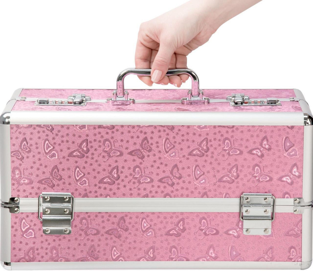 Большой кейс для хранения секс-игрушек BMS Factory Large Lokable Vibrator Case Pink, кодовый замок Sex Aura Киев - изображение 4