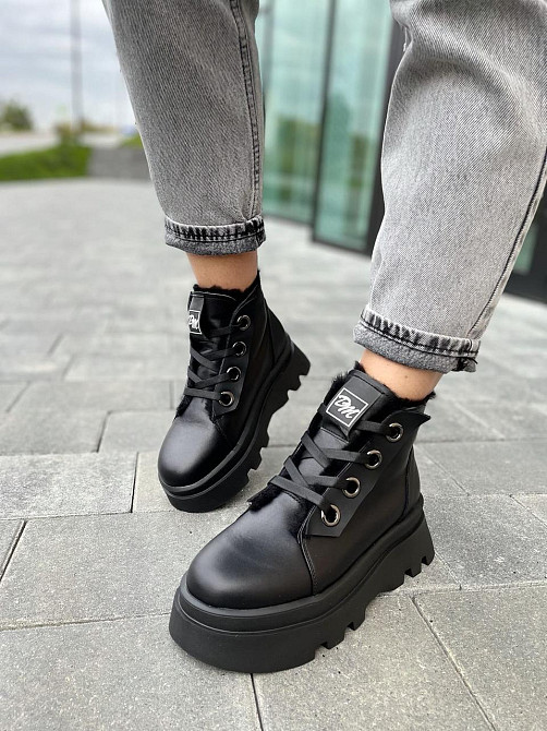 Marko Черевики жіночі DE MARKO Б-100 чорні (зима, шкіра натуральна) (4798) лише 39р.40р. 40 Коломыя - изображение 1