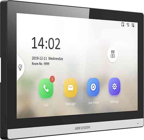 IP-відеодомофон Hikvision DS-KH6350-WTE1 чорний із сріблястим Харків