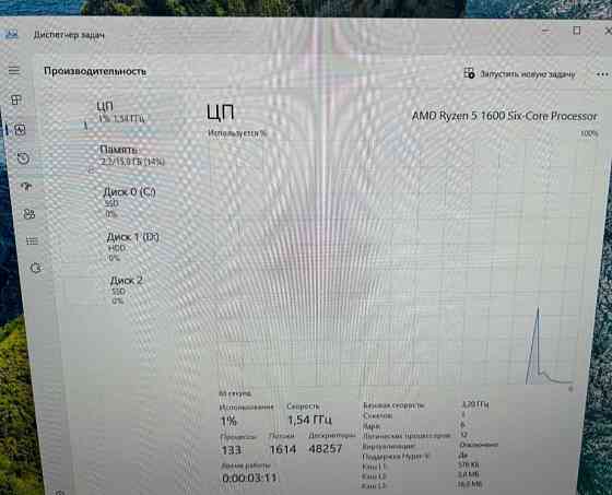 Материнська плата комплект AMD Ryzen 5 + Asus B450M -A 12потоків DDR4 Київ