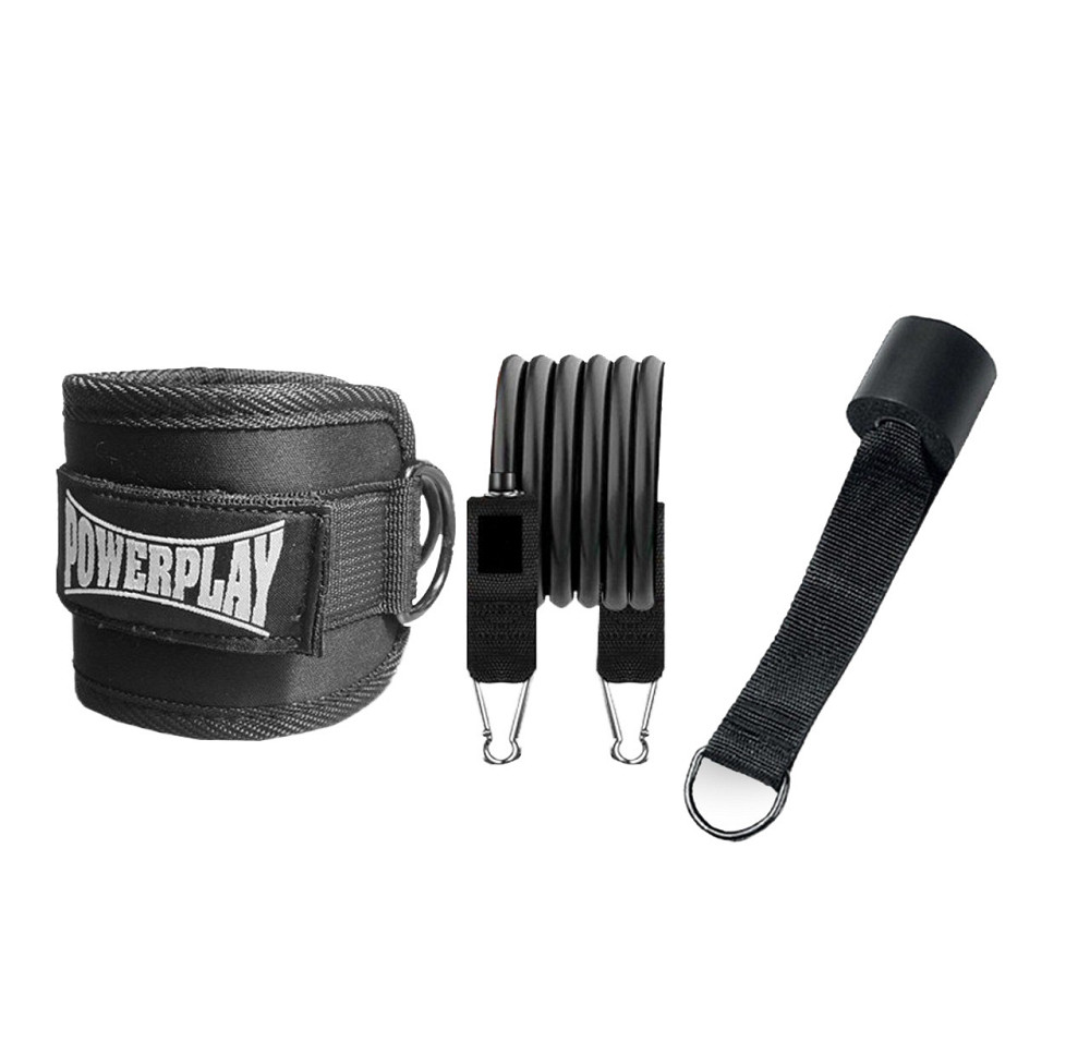 Манжета для тяги PowerPlay 4334 Ankle Strap Чорна Каменское - изображение 1