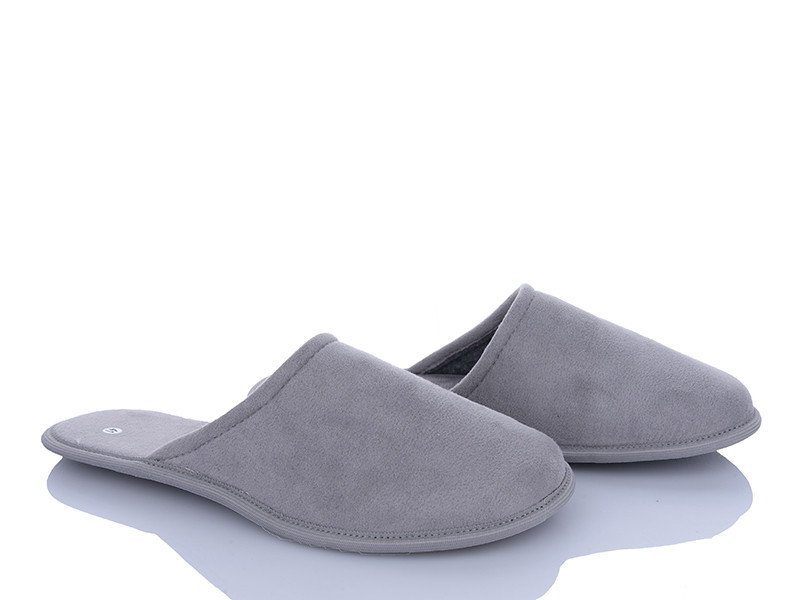 Тапочки мужские серые закрытый носок замш на трикотаже Одесса - изображение 10