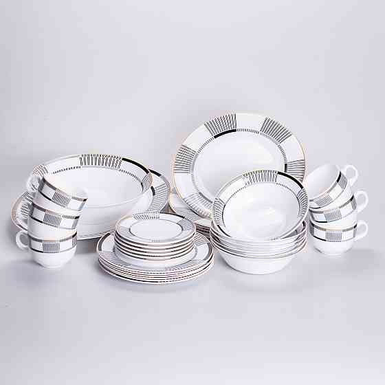 Столовий сервіз з порцеляни Geometry на 6 осіб 32 предмети HP-HK-6 Київ