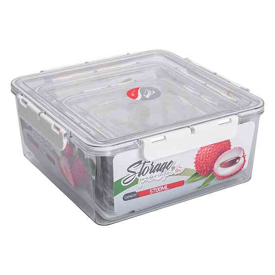 Набор пищевых контейнеров для еды  0.7/1.7/3.3/5.7 л 4 шт на защелках HP-27-4 Киев