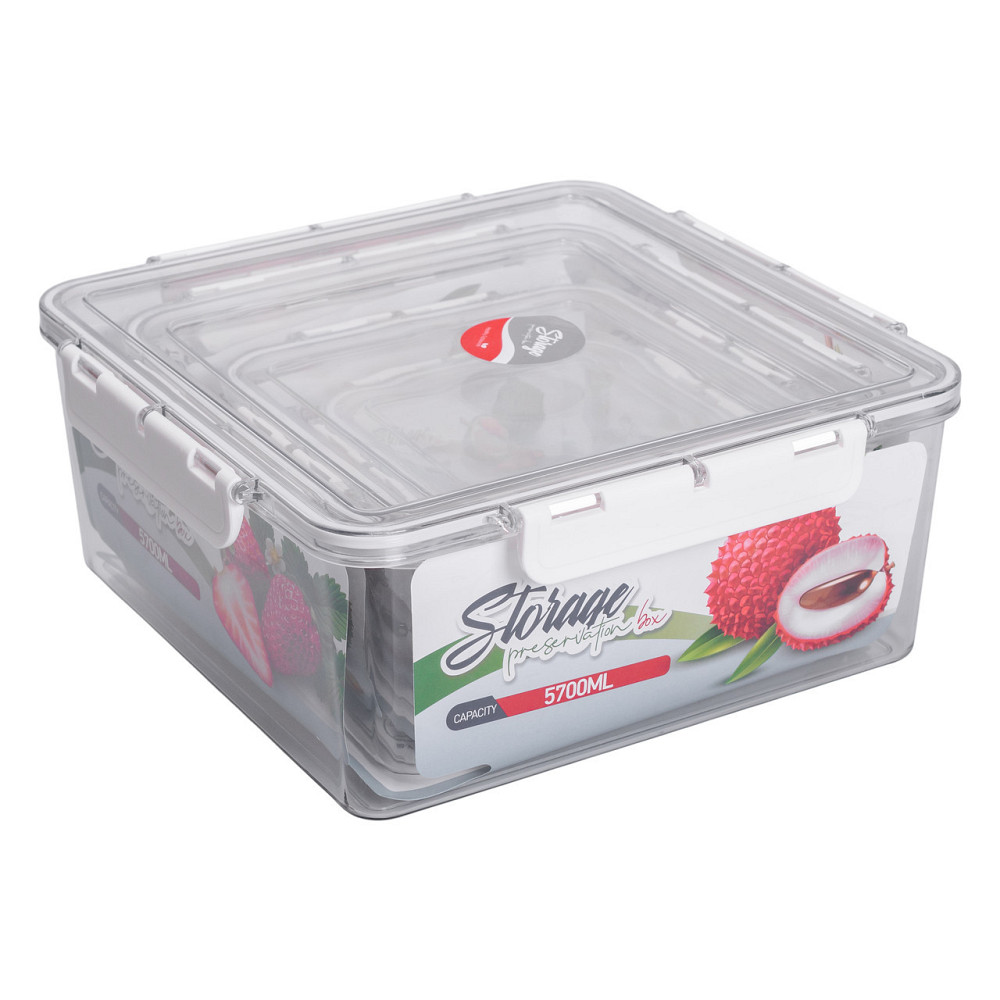 Набор пищевых контейнеров для еды  0.7/1.7/3.3/5.7 л 4 шт на защелках HP-27-4 Киев - изображение 6