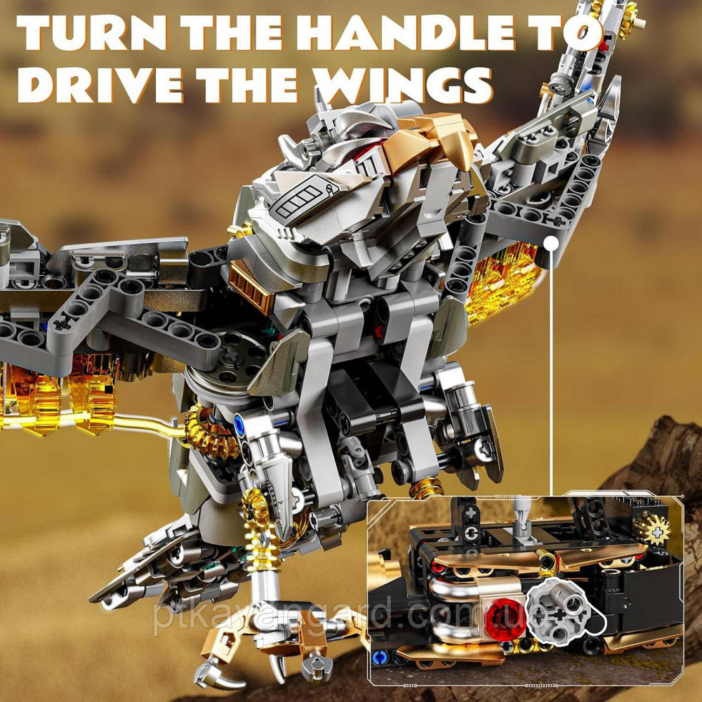 Конструктор орел механічний двосторонній 1168 деталей 13084 з підсвічуванням Хмельницький - фото 4