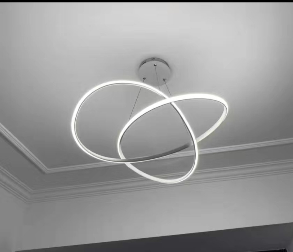 Люстра светодиодная подвесная LED 60W 3000-6000K, белая – современная дизайнерская люстра для гостиной, спальни, Киев - изображение 5