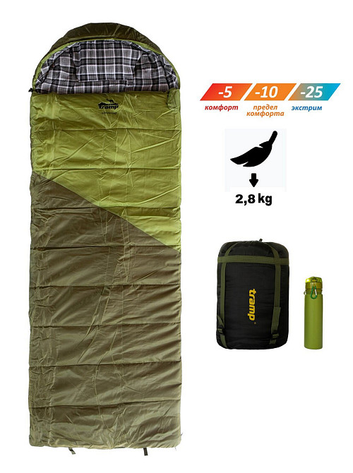 Спальный мешок Tramp Kingwood Long одеяло левый dark-olive/grey 230/100 UTRS-053L Київ - фото 7
