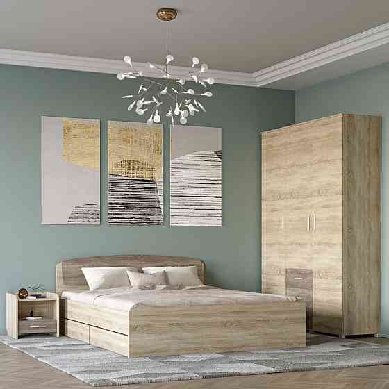 Спальня Эверест Бриз комплект 3 (модульная - 3 элемента) сонома + трюфель (DTM-2551) Львов