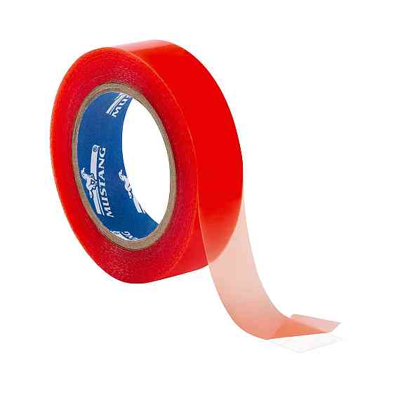 Двостороння стрічка PROF МОМЕНТ MUSTANG Прозора 9мм х 5м Рівне