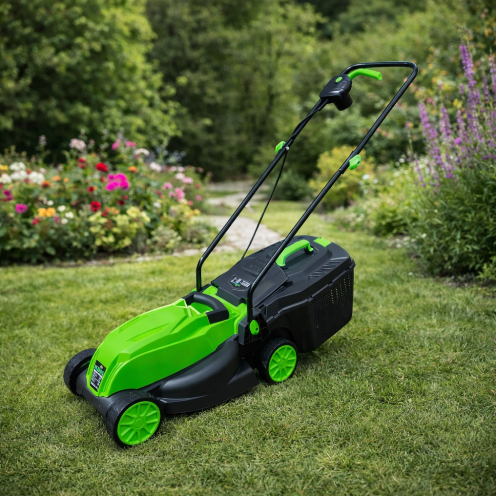 Газонокосарка електрична KING KGLM32,Електрична газонокосарка 2000вт,Краща електрична газонокосарка скошування 32 см Львів - фото 1