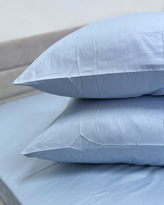 Ecotton Комплект наволочок Ecotton 70х70 см із сатину 2 шт (арт. 14-4206 Pearl Blue) світло-бла Коломия - фото 1