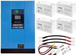 Сонячний інвертор SINUS PRO ULTRA 10000 48/230V (5000/10000W) + 4x Акумулятор żelowy Volt GEL VPRO Преміум 12V 110Ah Київ - фото 1