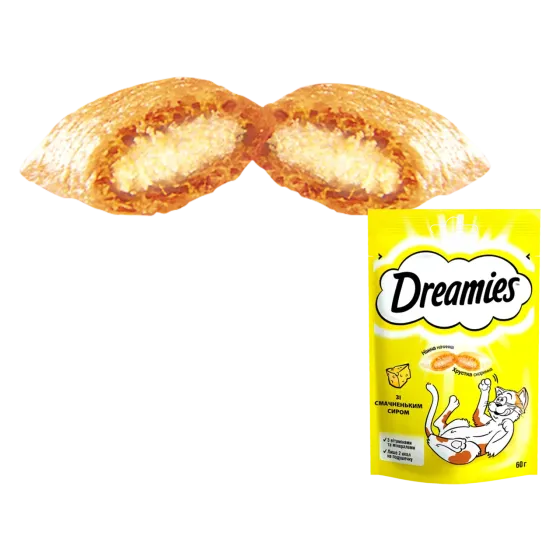 Лакомство для кошек Dreamies со вкусненьким сыром, 60 г Винница