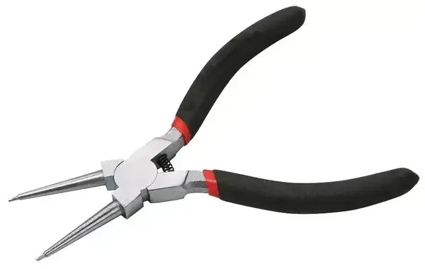 Круглогубці 115мм для зняття стопорних кілець, прямі, прецизійні, чорні ручки Полтава - фото 1