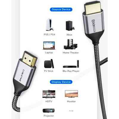 Кабель мультимедийный HDMI M to HDMI M 2.0m V2.1 Cabletime (CA914654) Винница