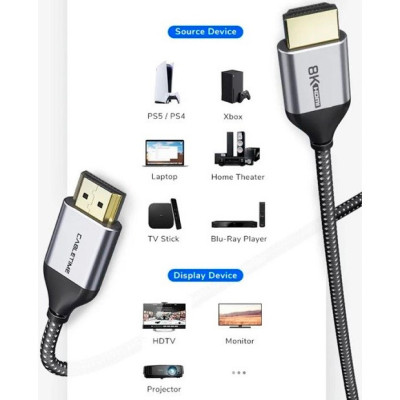 Кабель мультимедийный HDMI M to HDMI M 2.0m V2.1 Cabletime (CA914654) Винница - изображение 4