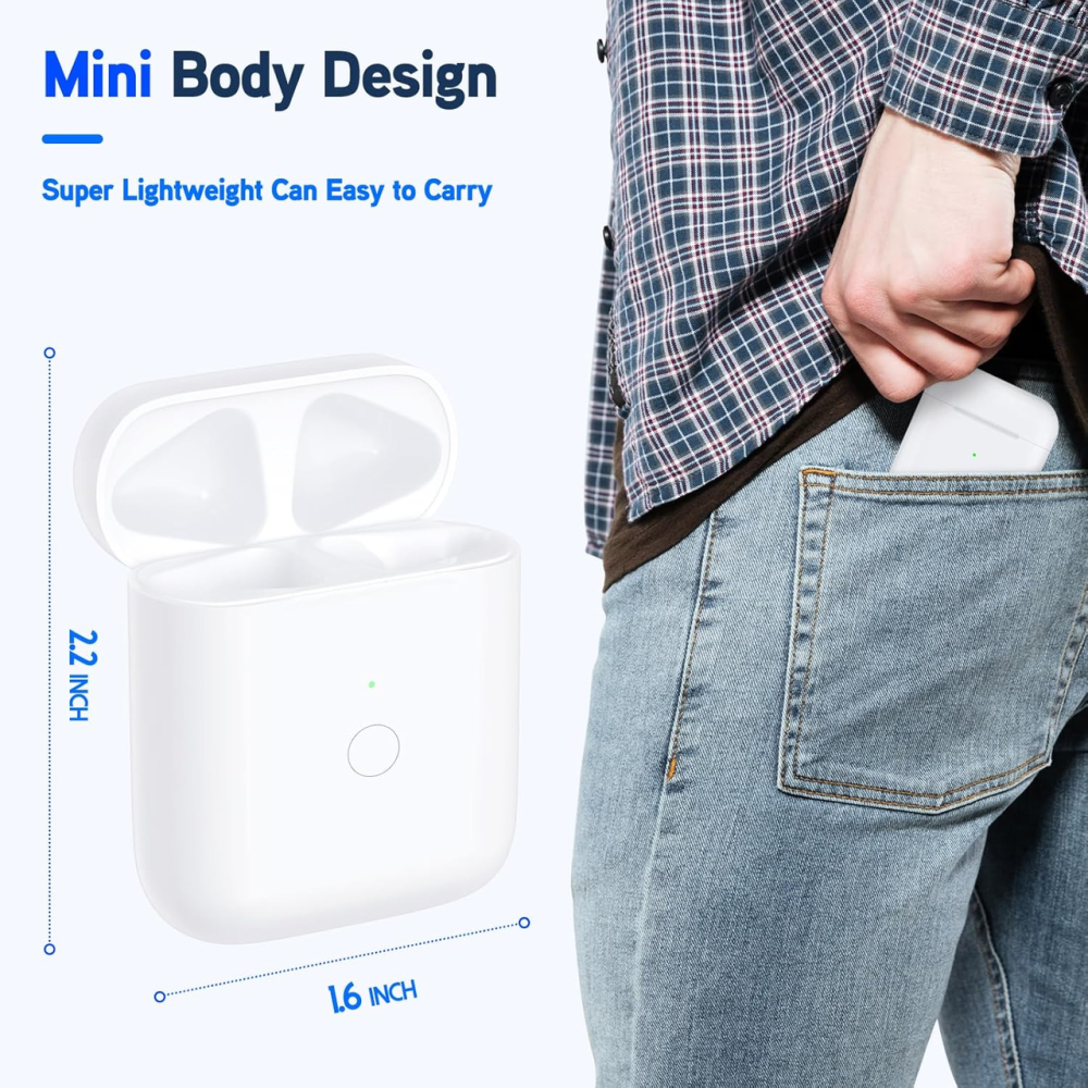 Уценка Сменный кейс для Airpods беспроводной зарядный чехол, совместимый с Air Pods 1-го и 2-го поколения, 450 мАч, Bluetooth Киев - изображение 7