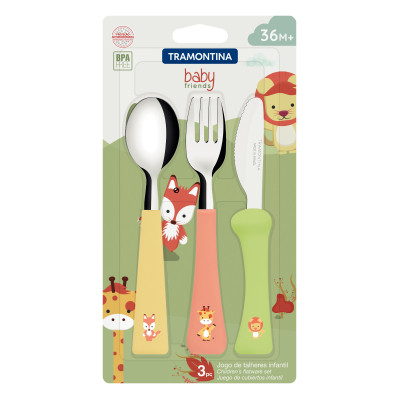 Набор столовых приборов Tramontina Baby Friends 3 предмети (23797/906) Винница - изображение 2