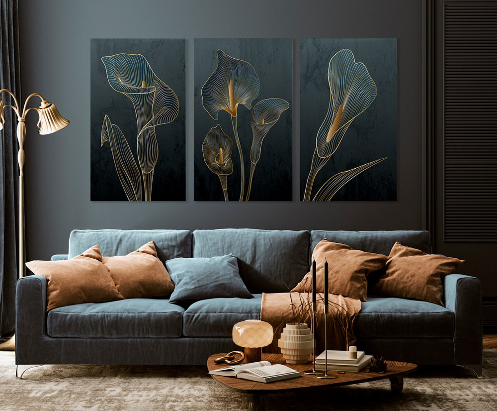 Модульная картина в гостиную / спальню  Квіти     ART-180_3A 70х130 см Киев - изображение 3