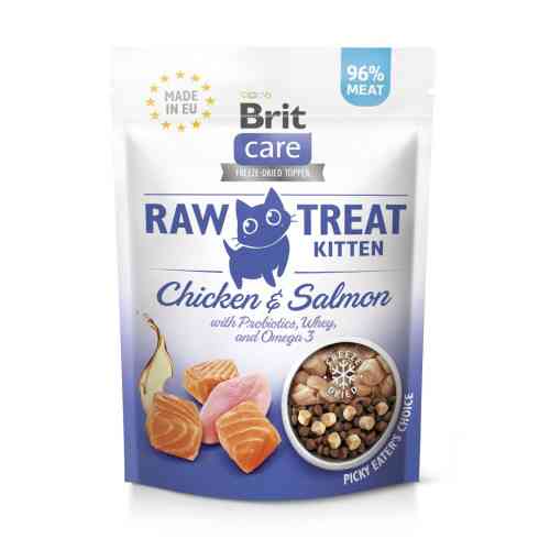 Лакомство Brit Raw Treat Freeze-dried Kitten д/котят курица и лосось 40 г Киев