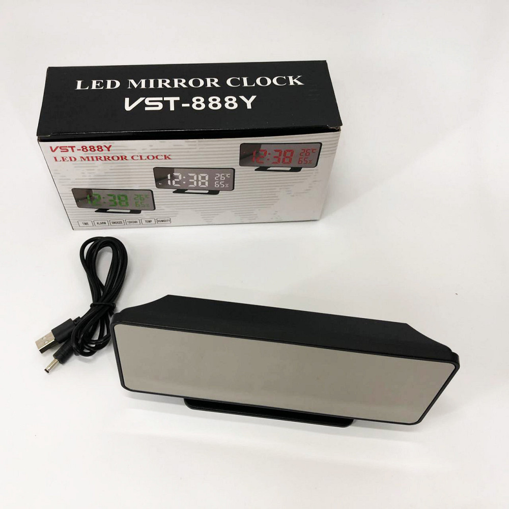 Часы с измерением влажности VST-888Y-5, Часы электронные настольные SU-778 светящиеся цифровые Киев - изображение 2