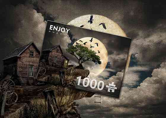 Пазл Зроблена з колод хатина на скелі - A Log Cabin on a Cliff (Enjoy-1614) Киев