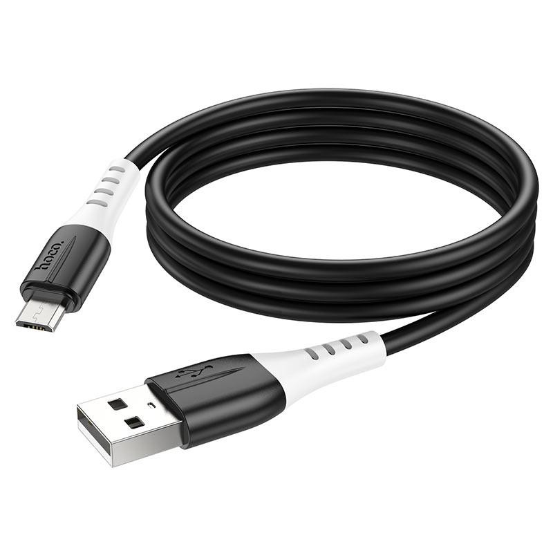 Кабель HOCO X82 USB - Micro 2.4A, 1m, silicone, silicone connectors, Black 6931474768551 Одеса - фото 1