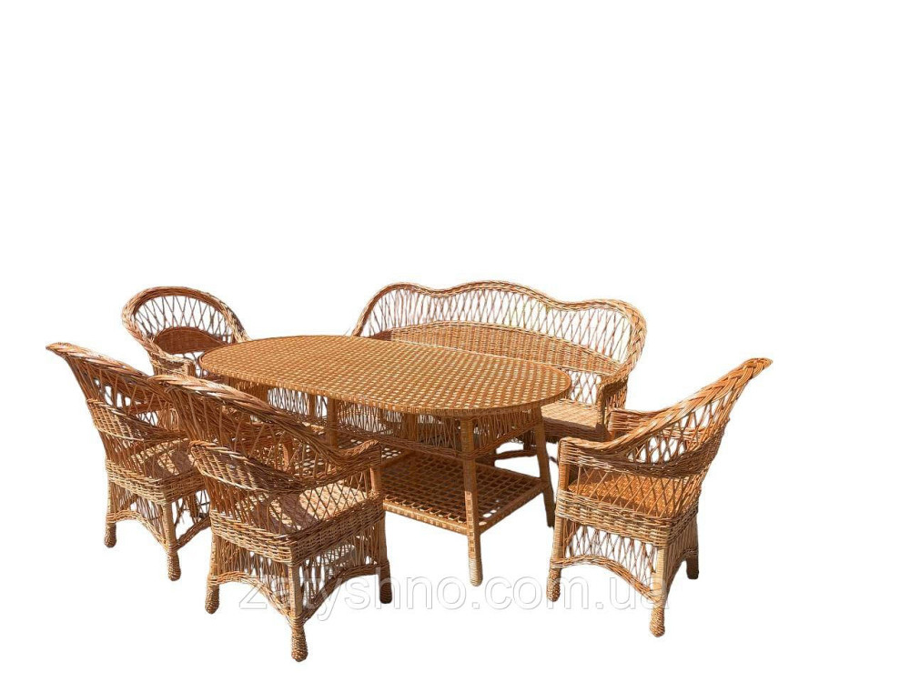 Набор плетеной мебели с большим столом Киев - изображение 7