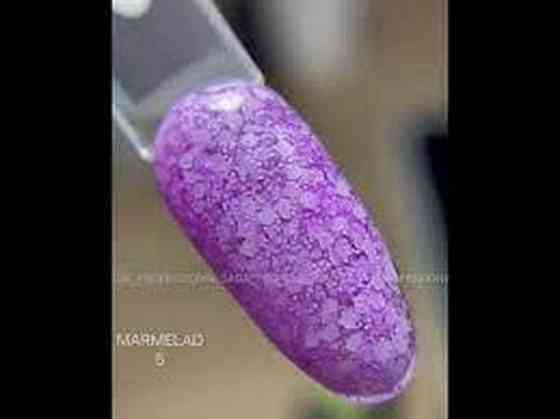 Гель-лак SAGA Marmelade №5 летняя коллекция мармеладовых оттенков (сиреневый с хлопьями) 9 мл. Киев