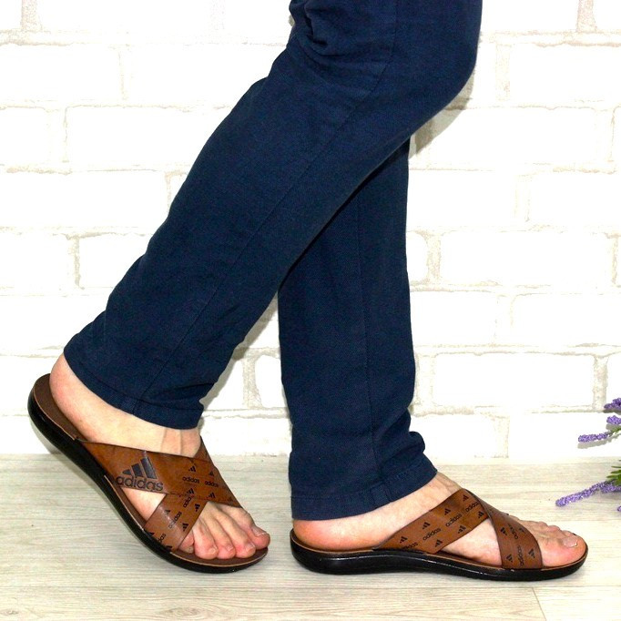 Чоловічі Шльопанці капці Adidas Сланці Руді Адідас ( розміри: 40,41,42,43,44,45) Дніпро - фото 4