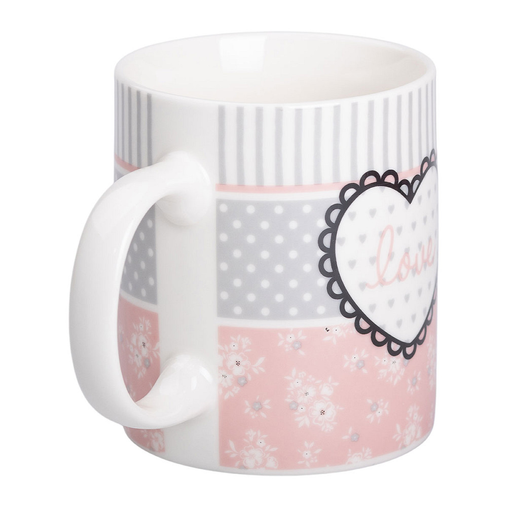 Liling Rongxiang Ceramic Чашка порцелянова 400 (мл) чашка для кави та чаю з написом та серцем L Коломыя - изображение 4