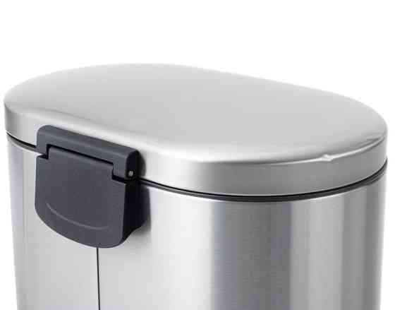 Овальное мусорное ведро Mixxus Premium Strong-TC0105 с плавным закрытием, 5 л, цвет нержавеющая сталь (MI7080) Харьков