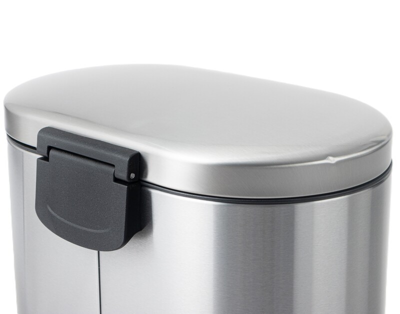 Овальное мусорное ведро Mixxus Premium Strong-TC0105 с плавным закрытием, 5 л, цвет нержавеющая сталь (MI7080) Харьков - изображение 4